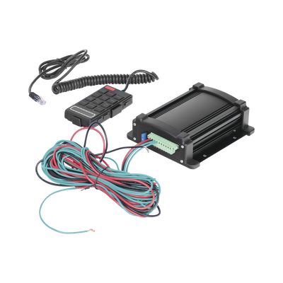 Sirena Vehicular de 100W de Potencia Con Controlador Unimando Micrófono Control de Tonos y Patrones de destello de Barras de Luces Serie X67 / X75