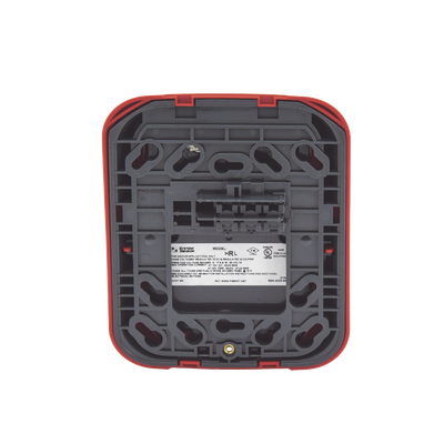 Sirena para Montaje en Pared 12 a 24 Vcc Color Rojo Nuevo Diseño Moderno y Elegante y Menor Consumo de Corriente