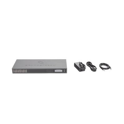 Gateway VoIP GrandStream ATA de 16 puertos FXS + 1 puerto TELCO de 50 pins p/montaje en rack