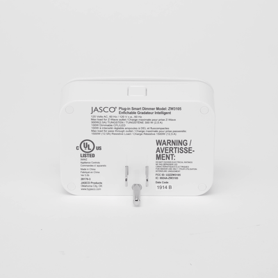 (ZWAVE) Plug-In Dimmer señal inalambrica Z-WAVE para Tomacorriente convencional compatible con HUB HC7 C8 panel L5210 L7000 Total Connect y Alarm.com