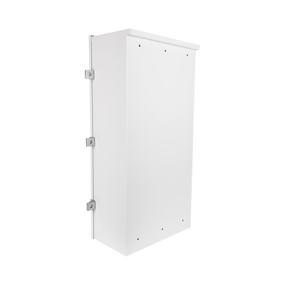 Gabinete para instalación de 3 Baterías PL110D12 Fabricado en Lámina Galvanizada Accesorios para piso o poste (No incluidos)