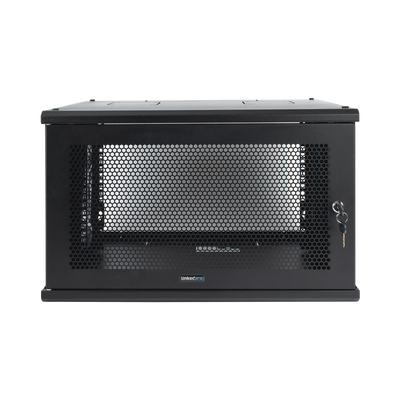Gabinete Linkedpro de Montaje en Pared de 19in Puerta Perforada 6 UR 340 mm de Profundidad Color Negro