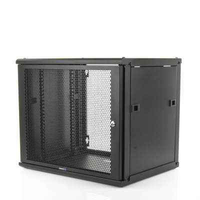 Gabinete Linkedpro de Montaje en Pared de 19in Puerta Perforada 9 UR 450 mm de Profundidad Color Negro