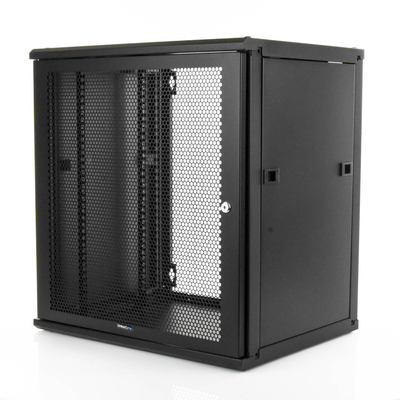 Gabinete Linkedpro de Montaje en Pared 19in Puerta Perforada 12 UR 450 mm de Profundidad Color Negro