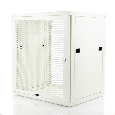 Gabinete Linkedpro de Montaje en Pared 19in Puerta Perforada 12 UR 450 mm de Profundidad Color Blanco
