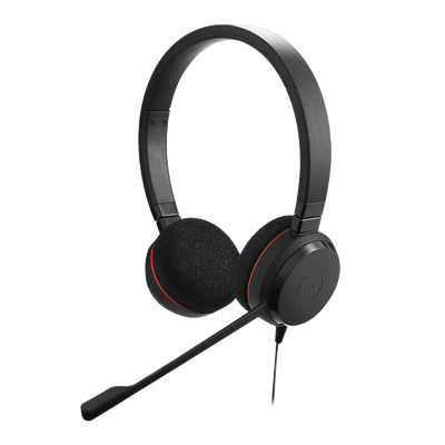 Jabra Evolve 20 DUO con conexión USB micrófono con cancelación de ruido de ultima generación configuración Plug and Play (4999-829-209)