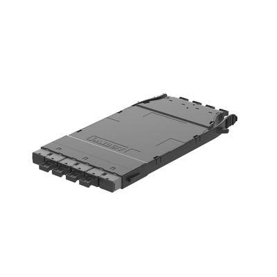 Cassette HD Flex™ Para 32 Fibras Multimodo OM4 de 4 MPO(8F) Macho a 4 MPO(8F) Macho Color Gris