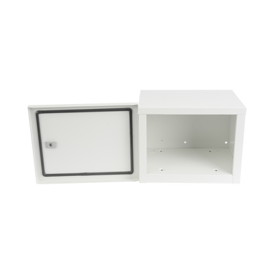 Gabinete para instalación de 2 Baterías PL4012 Fabricado en Lámina Galvanizada Opción para montar en poste (No incluido)