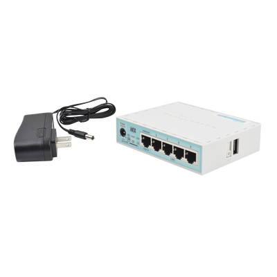 (hEX) RouterBoard 5 Puertos Gigabit Ethernet 1 Puerto USB y versión 3