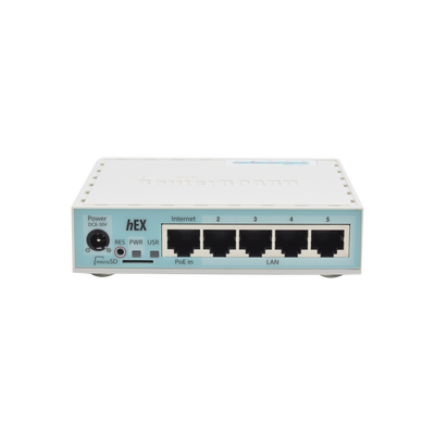 (hEX) RouterBoard 5 Puertos Gigabit Ethernet 1 Puerto USB y versión 3
