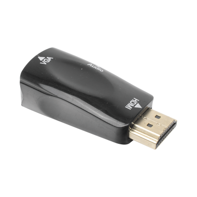Adaptador (Convertidor) HDMI a VGA / HDMI Macho a VGA Hembra / Resolución 1920x1080 @ 60Hz / Adaptador de Audio de 3.5 mm / Chapado en Níquel