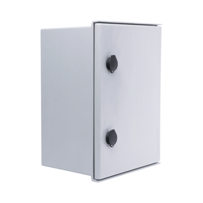Gabinete de Poliéster IP65 Uso en Intemperie (300 x 400 x 200 mm) con Placa Trasera Interior de Plástico (Incluye Chapa y Llave).