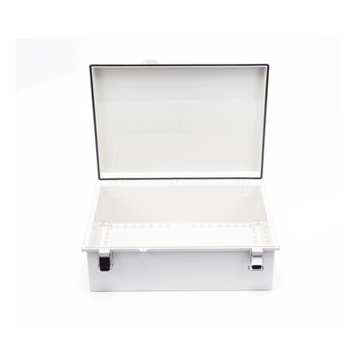 Gabinete de Plástico ABS Uso en Intemperie IP66 (350 x 460 x 160 mm) Cierre por Broche Inoxidable y Permite Cerrado con Candado y Llave (Perno 5mm) No Incluido