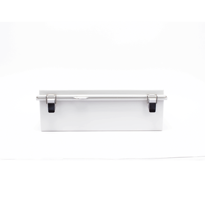 Gabinete de Plástico ABS Uso en Intemperie IP66 (350 x 460 x 160 mm) Cierre por Broche Inoxidable y Permite Cerrado con Candado y Llave (Perno 5mm) No Incluido