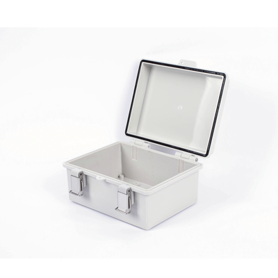 Gabinete de Plástico ABS Uso en Intemperie IP66 (170 x 220 x 110 mm) Cierre por broche Inoxidable y Permite Cerrado con Candado y Llave (Perno 5mm) No Incluido