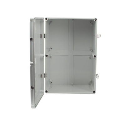 Gabinete Plástico para Exterior (IP65) de 560 X 380 x 265 mm Cierre por broche.