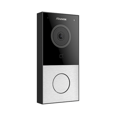 DOORBELL / WIFI / 100% en la Nube / POE / Bluetooth / NFC / Lector de Tarjetas MIFARE / Notificación en APP / Llamada Telefónica / SIP / ONVIF / IP65 / Cámara 2 MP / Botón con Iluminación / Control de 1 Puerta