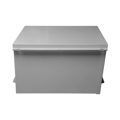 Gabinete de Telecom. de Acero Galvanizada con Plato Interior (400 x 400 x 250 mm). SE PUEDE PONER CANDADO.