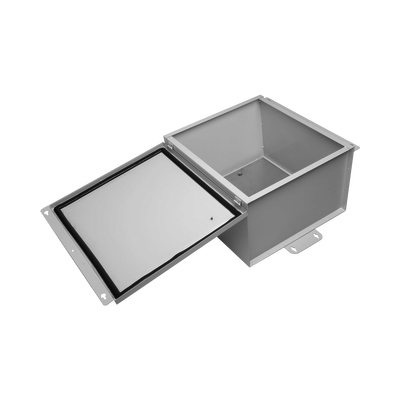 Gabinete de Telecom. de Acero Galvanizada con Plato Interior (400 x 400 x 250 mm). SE PUEDE PONER CANDADO.