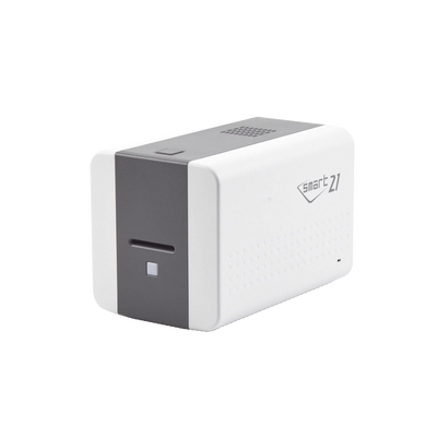 Impresora de Tarjetas Semi- automática SMART21 / Ingreso de Tarjetas Manual/Incluye Ribbon Software y 100 Tarjetas PVC