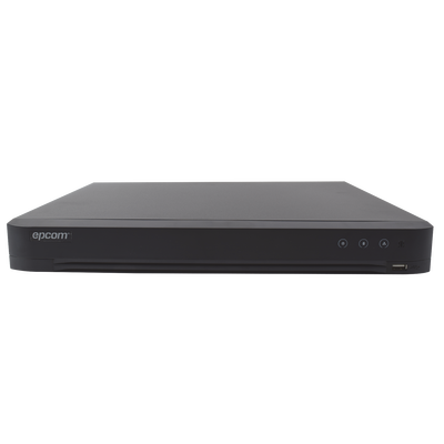 DVR 32 Canales TurboHD + 8 Canales IP / 5 Megapixel Lite - 3K Lite / Acusense (Evita Falsas Alarmas) / Audio por Coaxitron / 2 Bahías de Disco Duro / H.265+