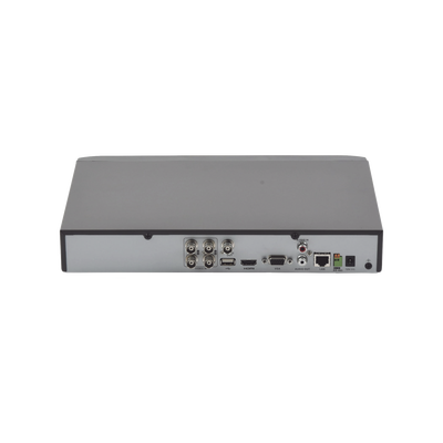 DVR 4 Canales TurboHD + 2 Canales IP / 5 Megapixel Lite- 3K Lite / Acusense (Evista falsas alarmas) / Audio por Coaxitron / Bahía de Disco Duro / Salida de Video en Full HD