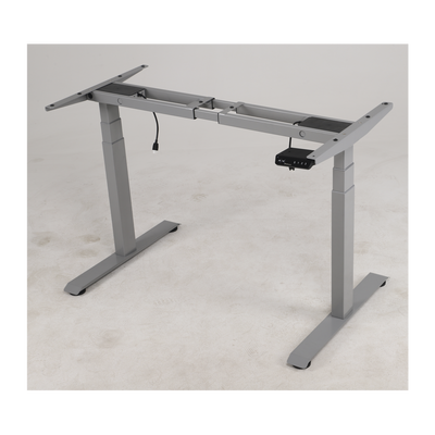 Base de Escritorio Motorizado Profesional / Altura Ajustable 60-125cm / Estructura Estable / Funcionamiento Suave / 3 Preset de Posiciones / Color Gris / Soporta hasta 100Kg de carga