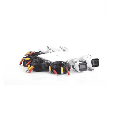 (MICRÓFONO Integrado) Kit TurboHD 1080p Lite / DVR 4 canales / Audio por Coaxitron / 4 Cámaras Bala de Metal con Micrófono Integrado