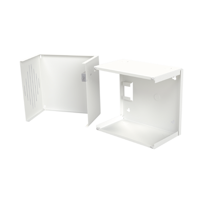 Gabinete para Resguardo de Sirena de 30 W (SF581A o SF581L No incluida) Preparación para Tamper (No incluido).