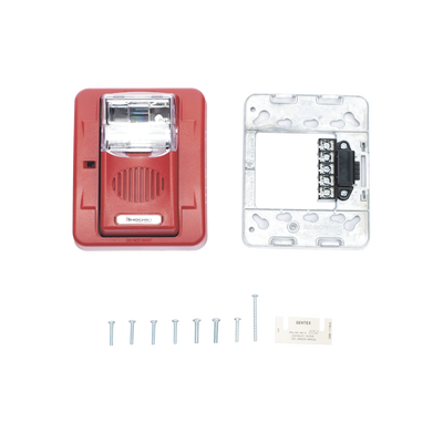 Sirena Estrobo 12/24 Vcd Multi Candela Montaje En Pared Color Rojo Serie HE (0500-06020)