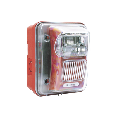 Sirena Estrobo Para Intemperie Montaje en Muro Color Rojo (0500-05860)