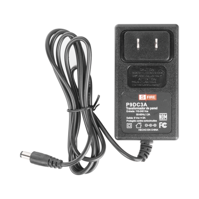 9 Vcc / 3 A / Adaptador de voltaje / Voltaje de Entrada de 100-240 Vca / Para Usos Múltiples / Video Vigilancia Acceso Asistencia Alarmas Etc.