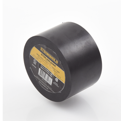 Cinta Eléctrica STRONGHOLD Para Aislar  de PVC  Trabajo Pesado Eléctrico (UV  abrasión  aceite  corrosión)  Grosor 0.21 mm (8.5 mil)  Ancho 50 mm  y 20 m Largo  Uso Int./Ext.  Color Negro. Superior a cinta Super 33