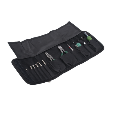 Juego de Herramientas en Estuche Portátil con 25 Pzas. (Desarmadores Finos + Pinzas + Puntas + Maneral).