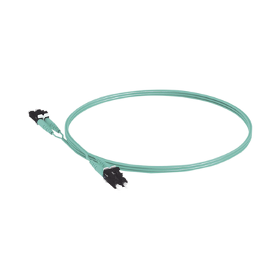 Jumper de Fibra Optica Multimodo 50/125 OM3 LC-LC Duplex OFNR (Riser) Color Aqua 5 Metros
