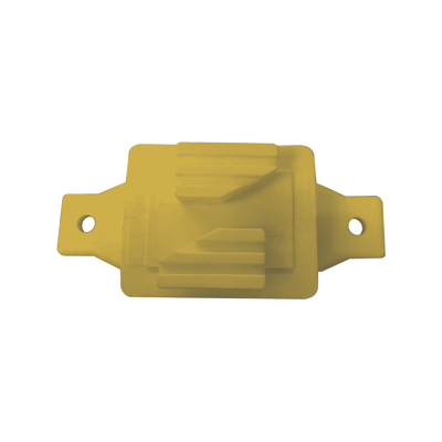 Aislador de Paso color Amarillo reforzado para cercos eléctricos resistente al clima extremoso