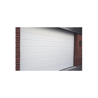 Puerta de Garage de Alta Calidad / Linea Central / Color Blanco 18X8 pies AISLADA Estilo Americana.