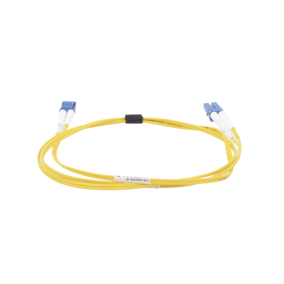 Jumper de Fibra Óptica Monomodo (OS2) XGLO Riser LC/UPC-LC/UPC Duplex OFNR Color Amarillo 1 Metro