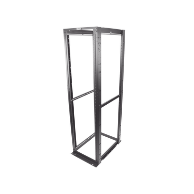 Rack de Cuatro Postes Estándar de 19" Rieles Numerados y Roscados #12-24 Profundidad Máxima de 30 in 45 Unidades de Rack Color Negro