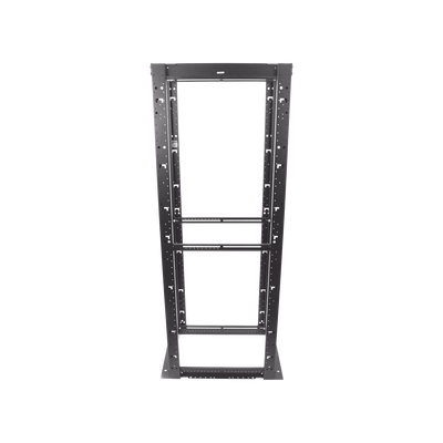 Rack de Cuatro Postes Estándar de 19" Rieles Numerados y Roscados #12-24 Profundidad Máxima de 30 in 45 Unidades de Rack Color Negro