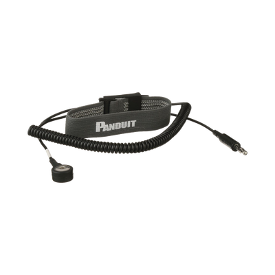 Pulsera Anti Descargas Electrostática (ESD) de Tela Ajustable con Cable en Espiral de 1.82m (6ft)