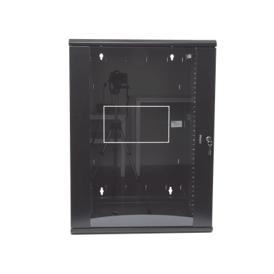 Gabinete PanZone de Montaje en Pared de 19in Puerta con Ventana de Seguridad 18 UR 635mm de Profundidad Color Negro