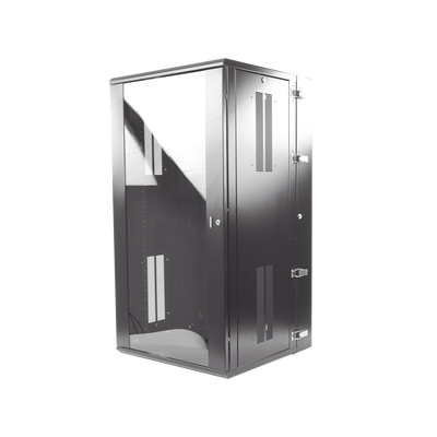 Gabinete PanZone de Montaje en Pared de 19in Puerta con Ventana de Seguridad 26 UR 635mm de Profundidad Color Negro