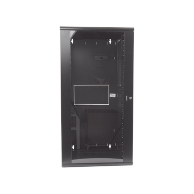 Gabinete PanZone de Montaje en Pared de 19in Puerta con Ventana de Seguridad 26 UR 635mm de Profundidad Color Negro