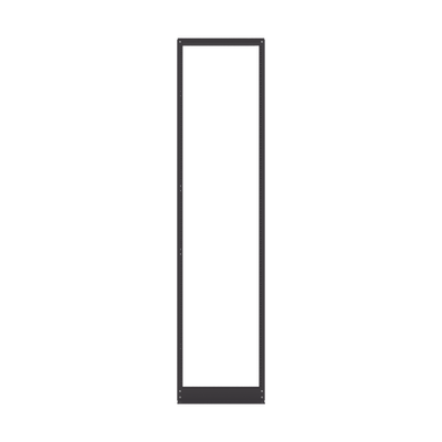 Rack de 2 Postes Estándar 19" 42 Unidades Fabricado en Acero Base "L" para Anclar a Piso.
