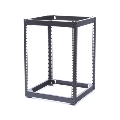 Rack Abierto de 4 Postes Instalación Pared o Piso de 14 Unidades Ideal para Equipo de Audio!