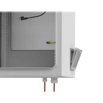 Gabinete de Exterior con Rack de 19" de 24U con Ventiladores y Termostato Se envía el Gabinete Armado (Montaje a poste o torre se vende por separado).