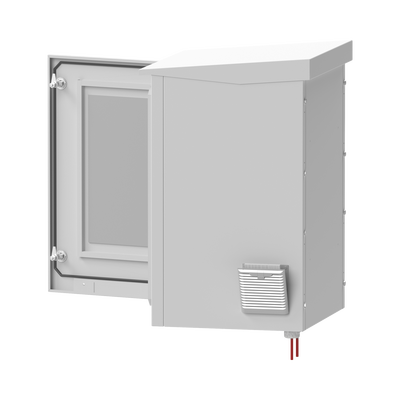 Gabinete de Exterior con Rack de 19" de 24U con Ventiladores y Termostato Se envía el Gabinete Armado (Montaje a poste o torre se vende por separado).