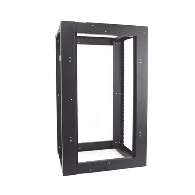 Rack Estándar 19" de 4 Postes Acero 24 Unidades Profundidad Ajustable.