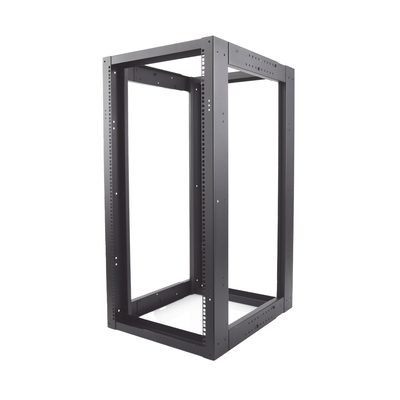 Rack Estándar 19" de 4 Postes Acero 24 Unidades Profundidad Ajustable.